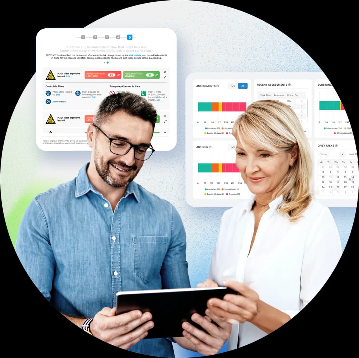 Sevron team collaborating on safety compliance